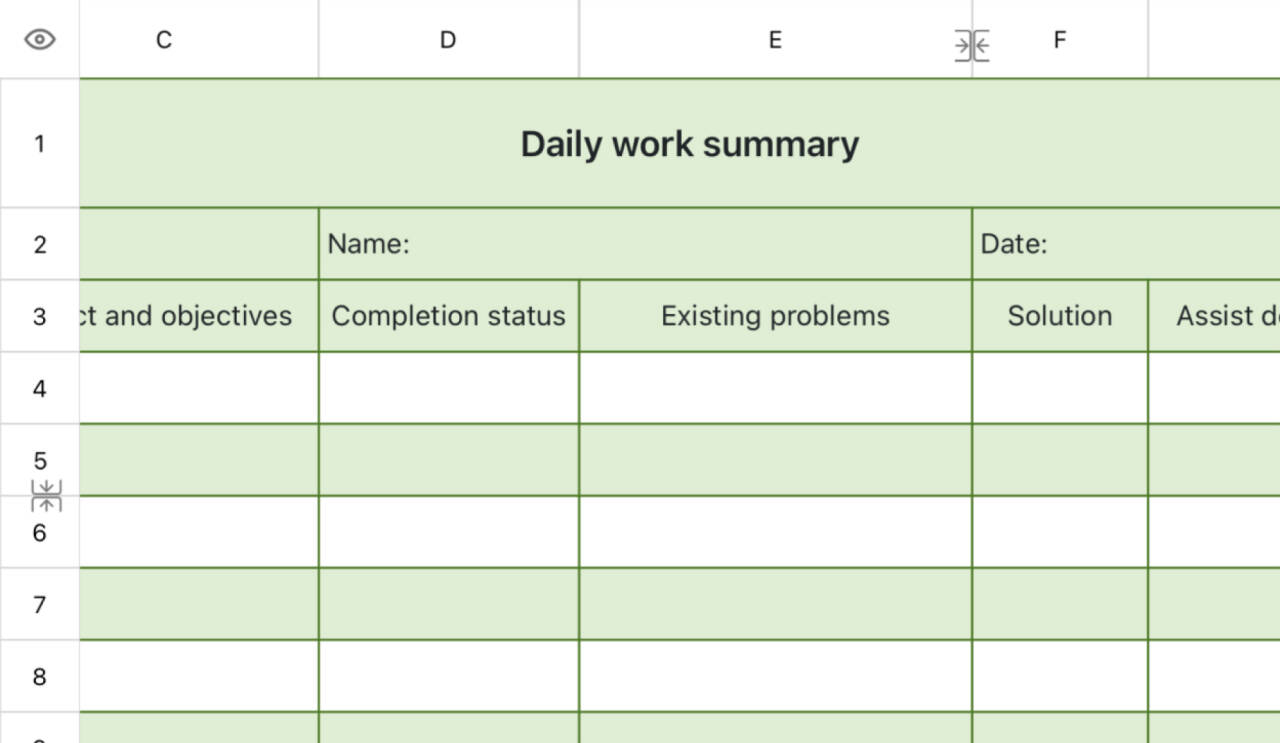 Daily work summary 1